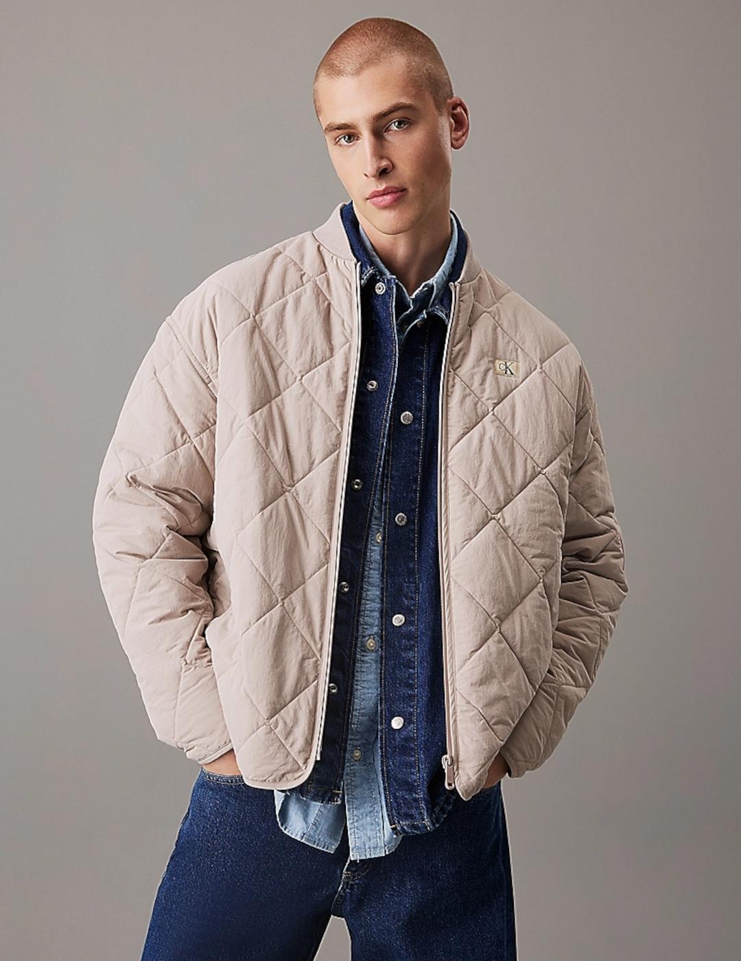 CALVIN KLEIN CHAQUETA ACOLCHADA BEIGE