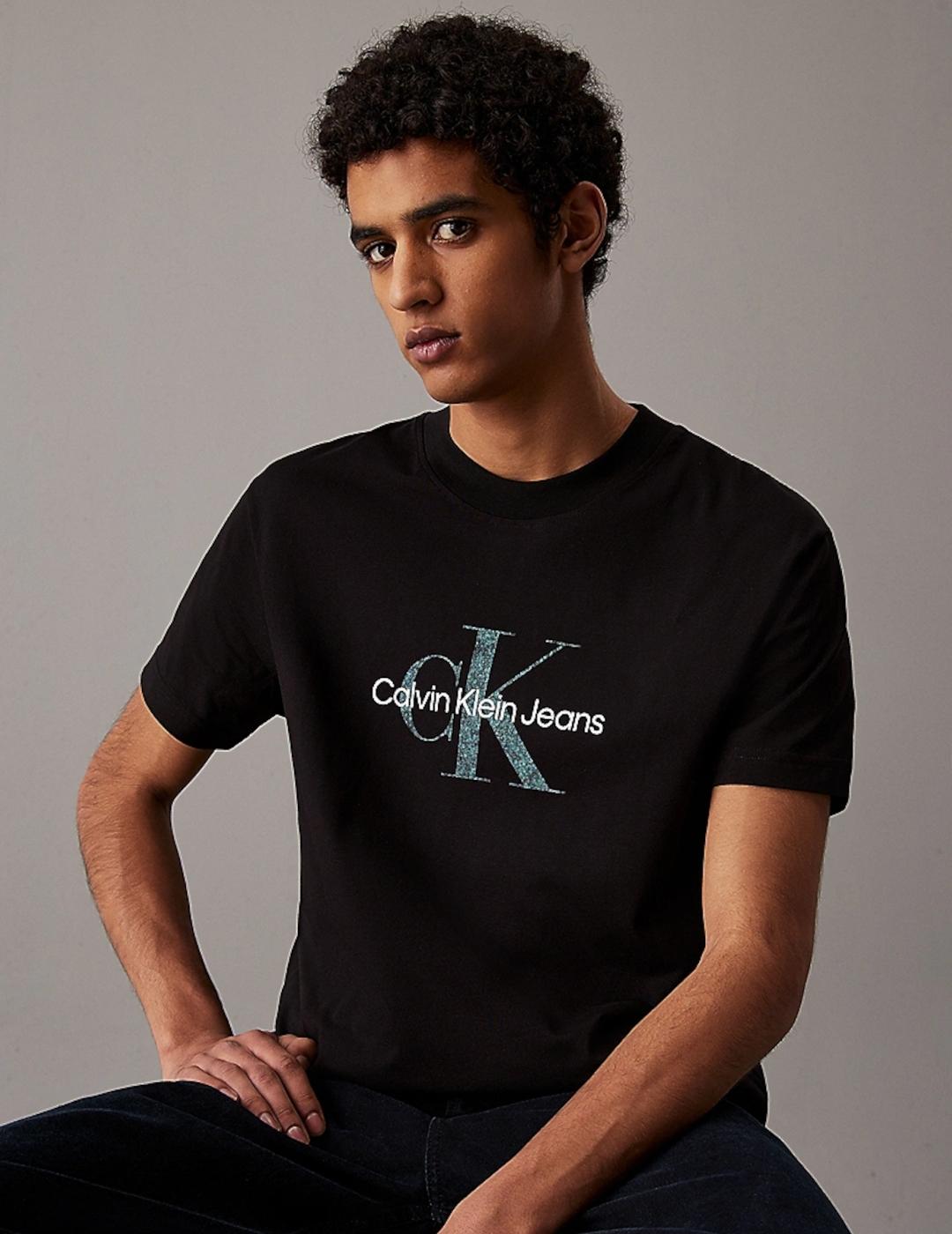 CALVIN KLEIN CAMISETA TEXTURED NEGRA