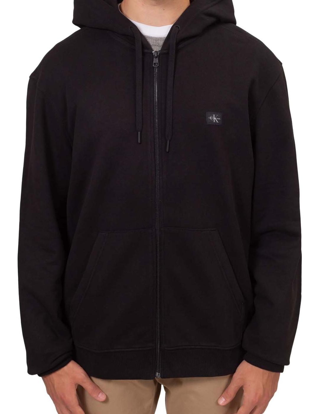 CALVIN KLEIN SUDADERA ZIP NEGRA