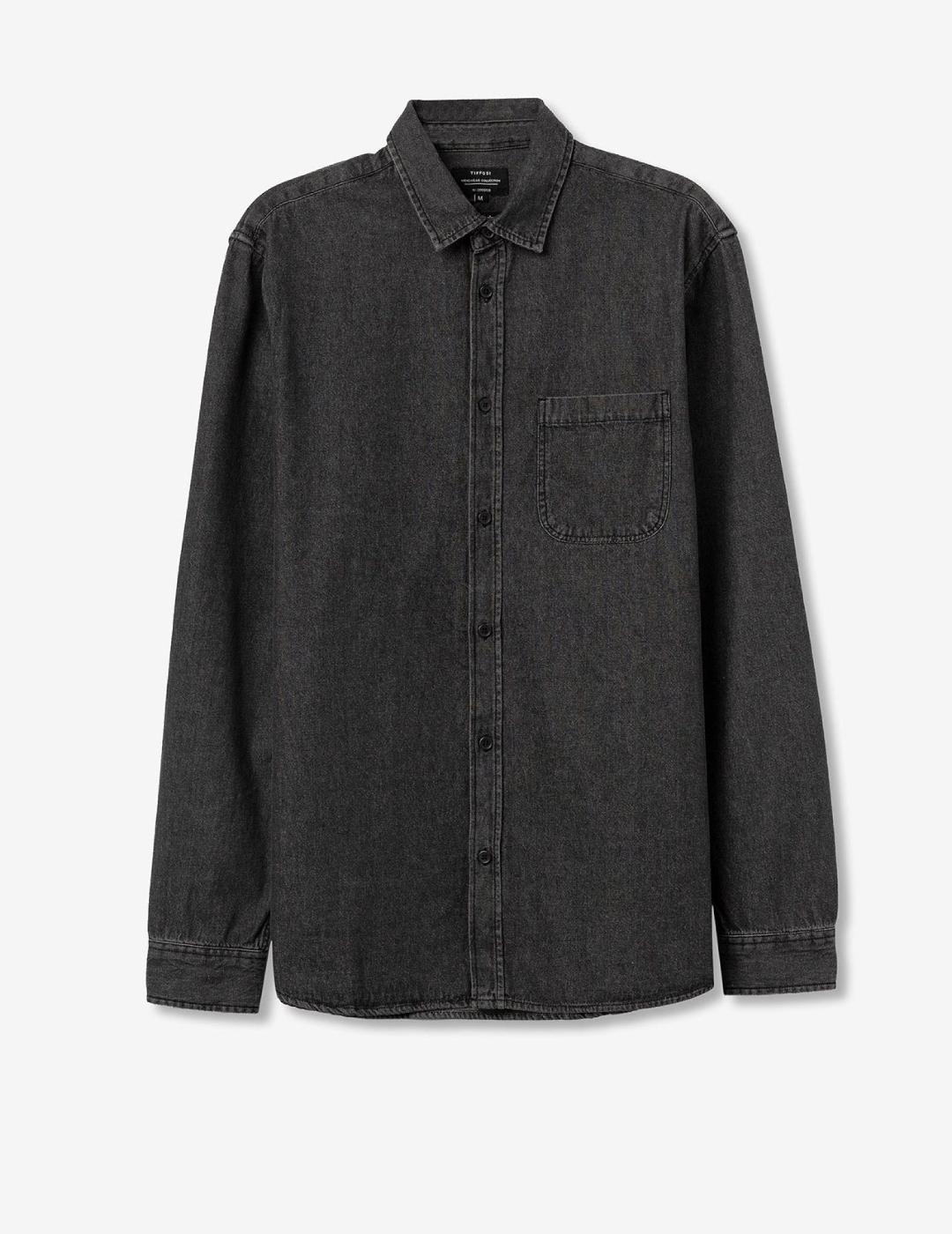 TIFFOSI CAMISA BANKS DENIM NEGRA
