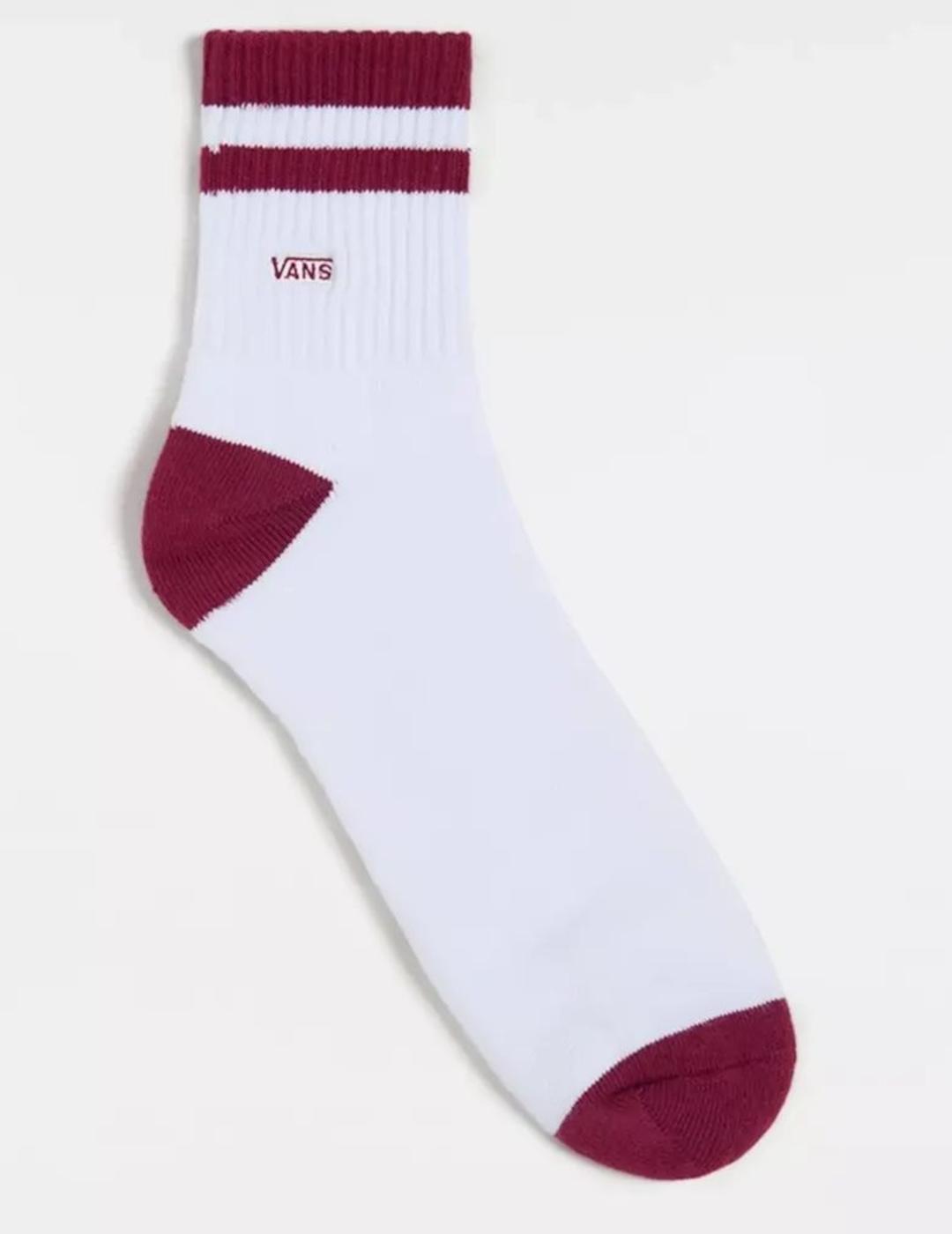 VANS CALCETÍN HALF RHODODENDRON BLANCO BURDEOS