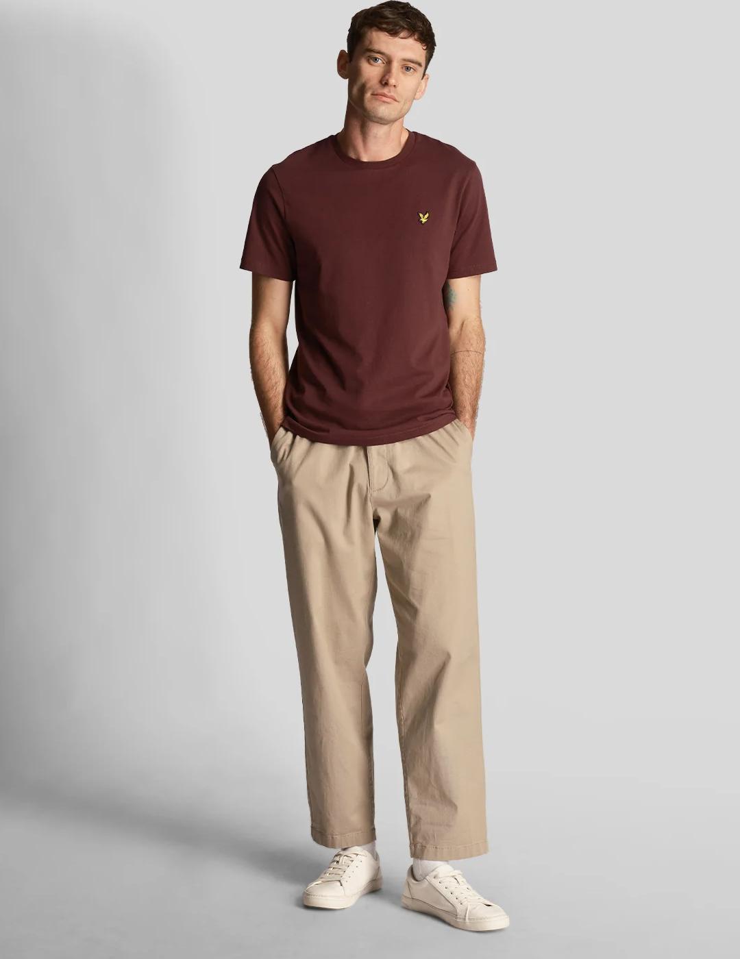 LYLE&SCOTT CAMISETA BURGUNDY