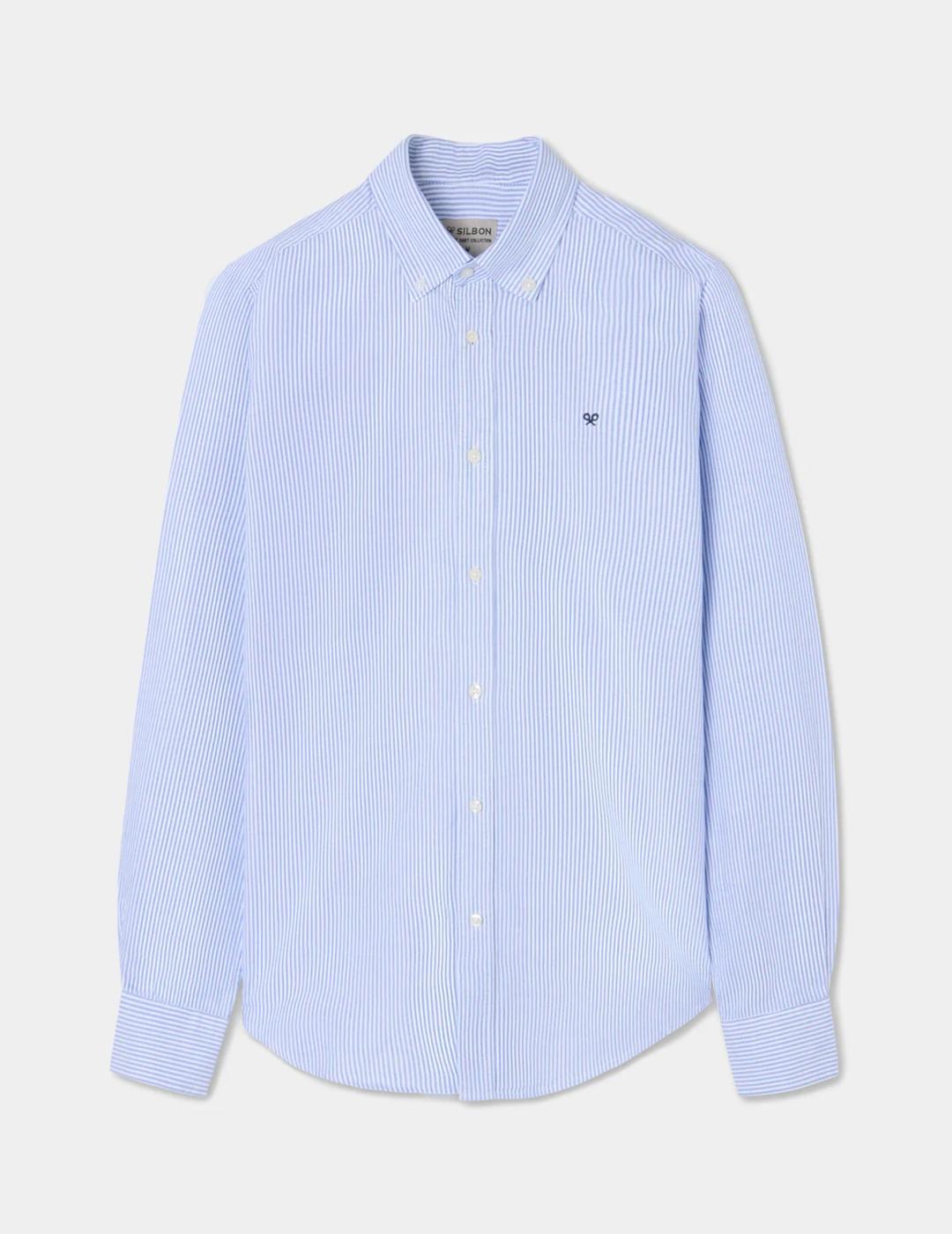 SILBON CAMISA RAYAS AZUL MEDIO