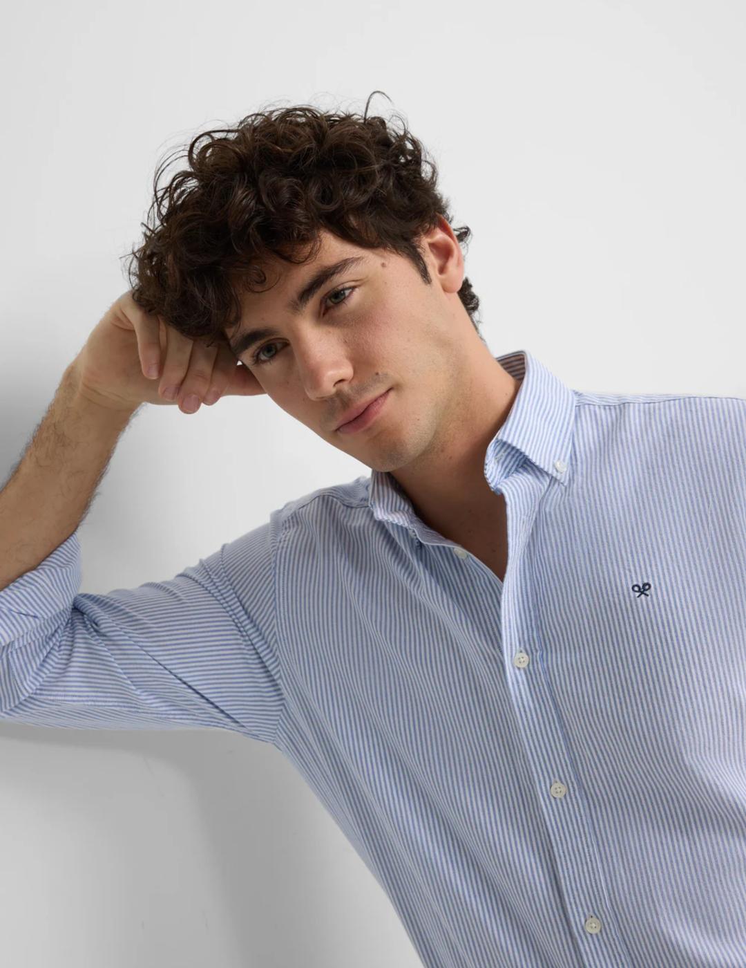 SILBON CAMISA RAYAS AZUL MEDIO