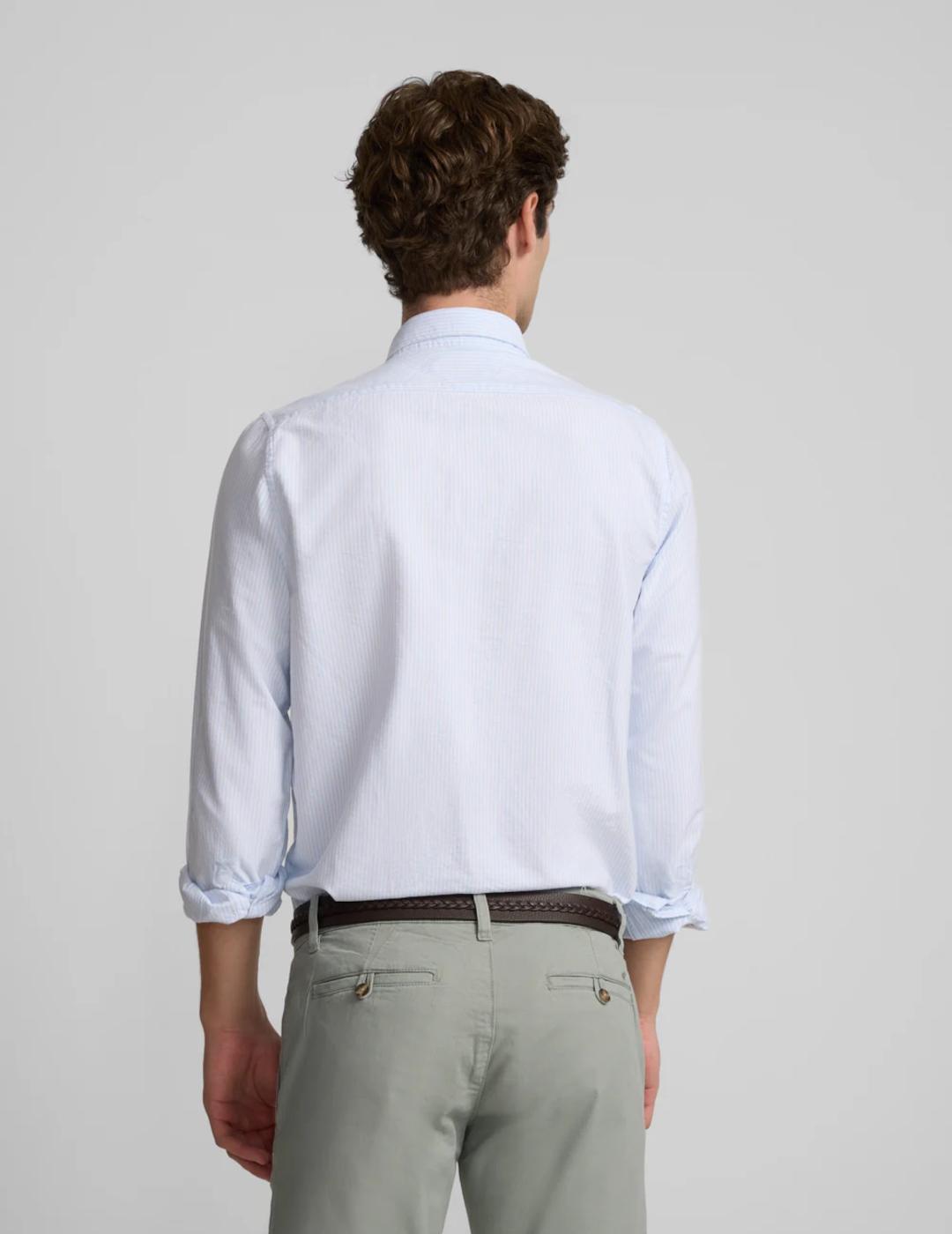 SILBON CAMISA RAYAS CELESTE