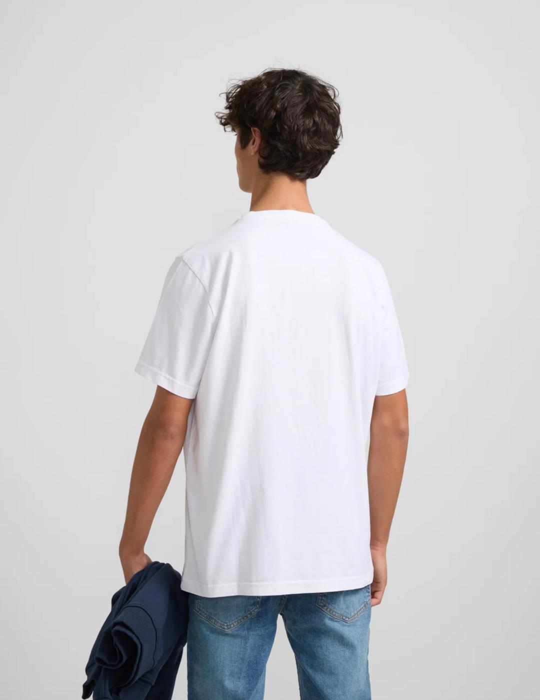 SILBON CAMISETA BLANCA RAQUETA MEDIA