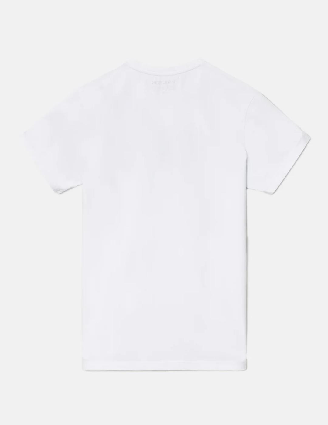 SILBON CAMISETA BLANCA RAQUETA MEDIA