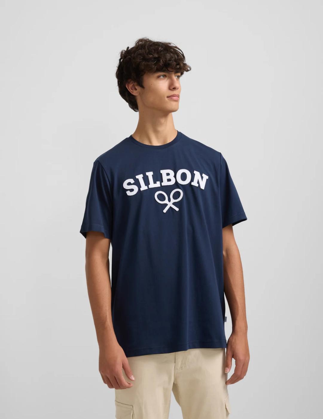 SILBON CAMISETA MARINO RAQUETA MEDIA