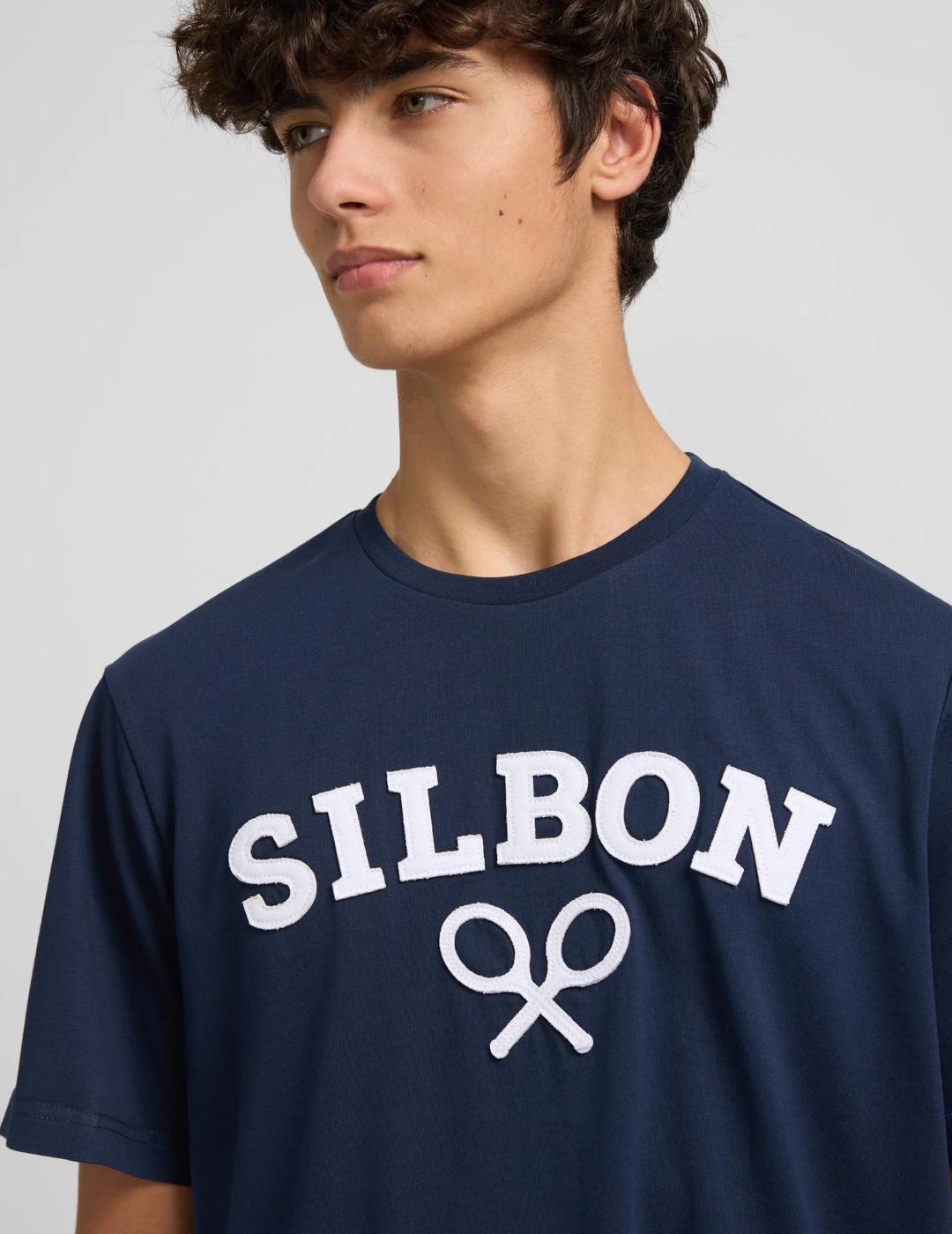 SILBON CAMISETA MARINO RAQUETA MEDIA