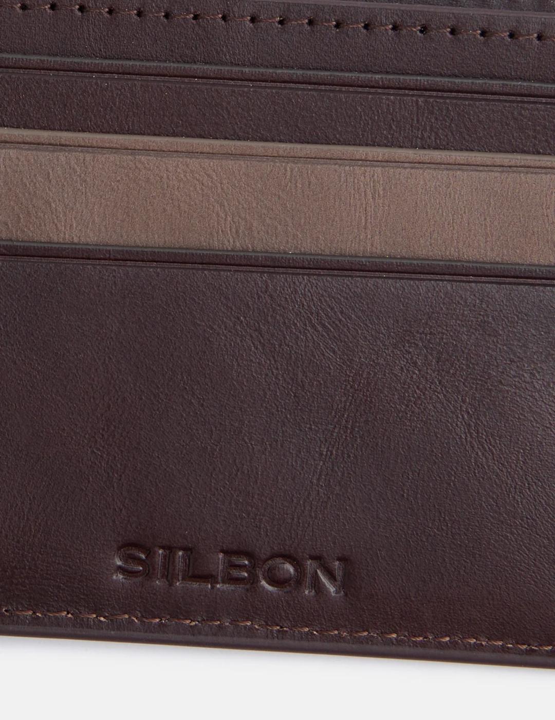 SILBON CARTERA PIEL TRICOLOR