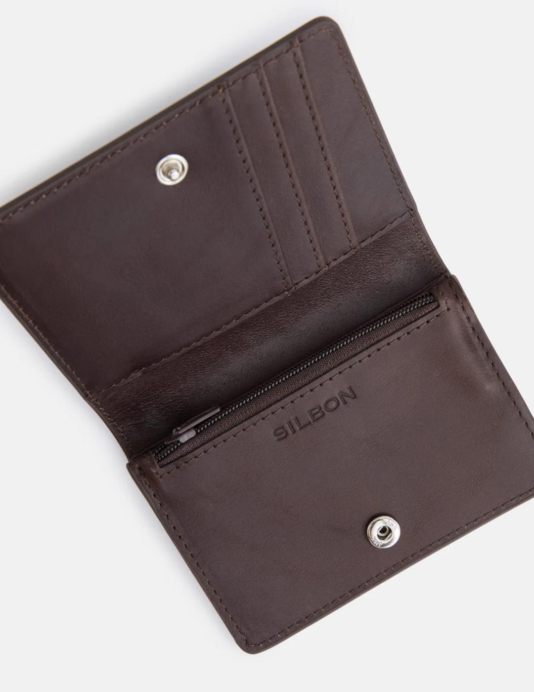 SILBON CARTERA MARRON PIEL DIAGONAL