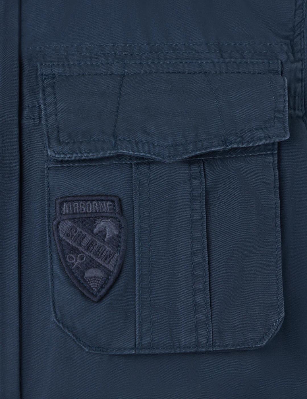 SILBON PARKA MILITAR MARINO GARMENT DYE