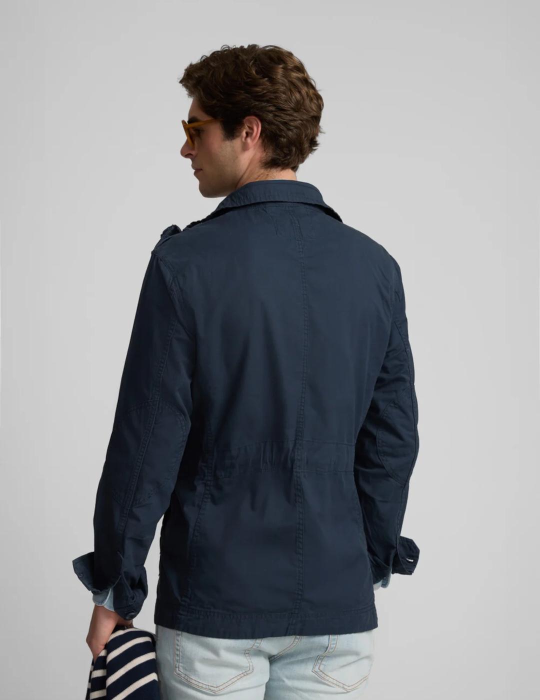 SILBON PARKA MILITAR MARINO GARMENT DYE