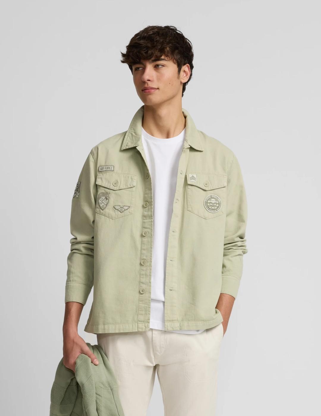 SILBON SOBRECAMISA VERDE PARCHES