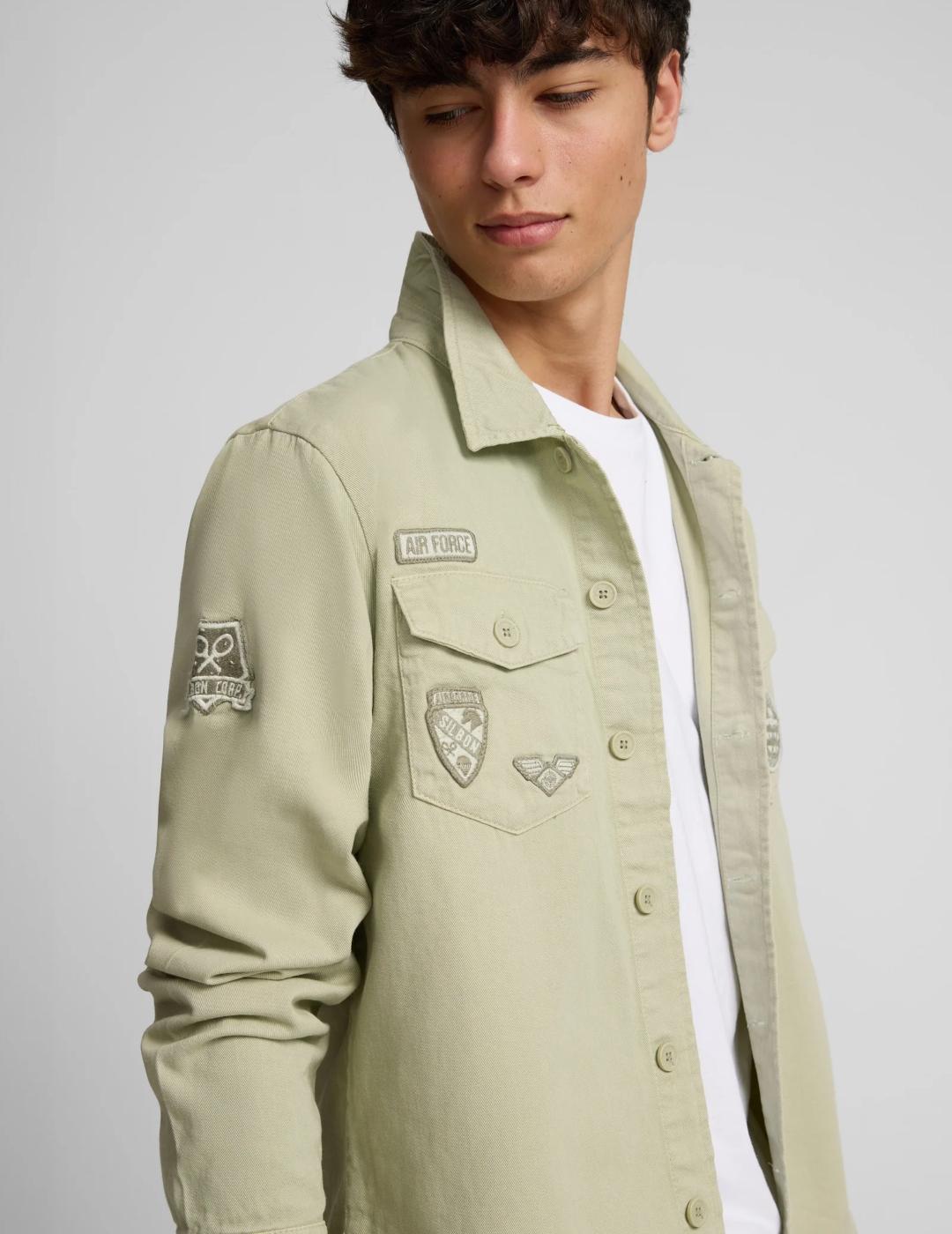 SILBON SOBRECAMISA VERDE PARCHES