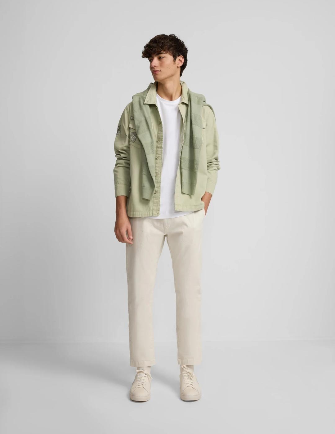 SILBON SOBRECAMISA VERDE PARCHES