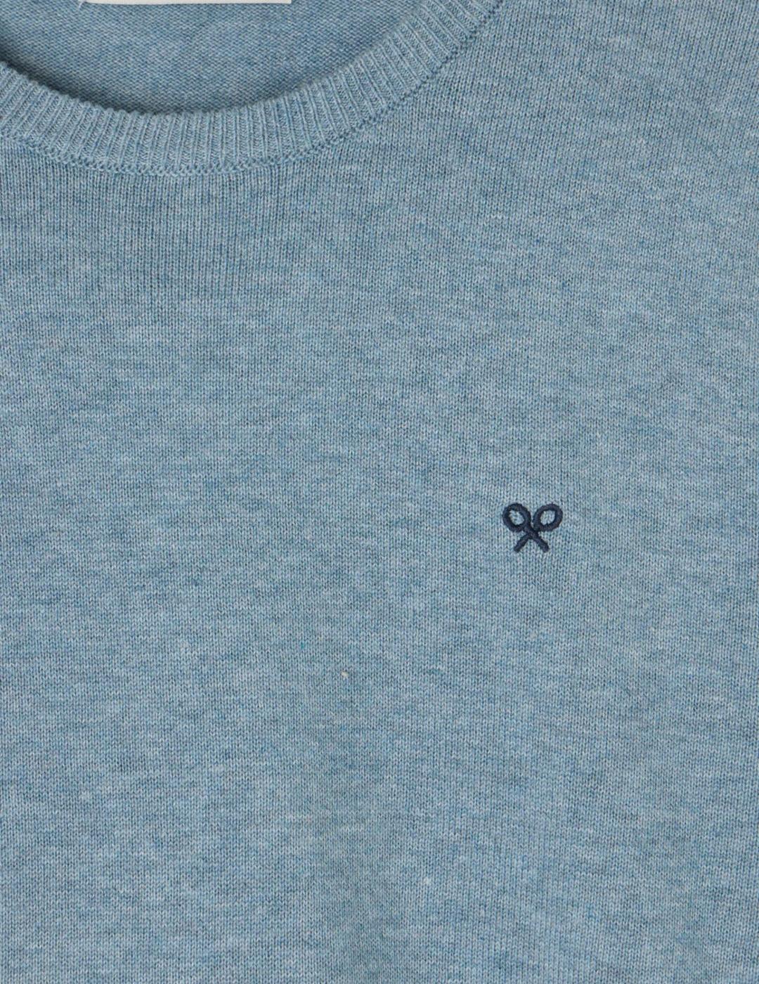 SILBON JERSEY AZUL ROUND NECK
