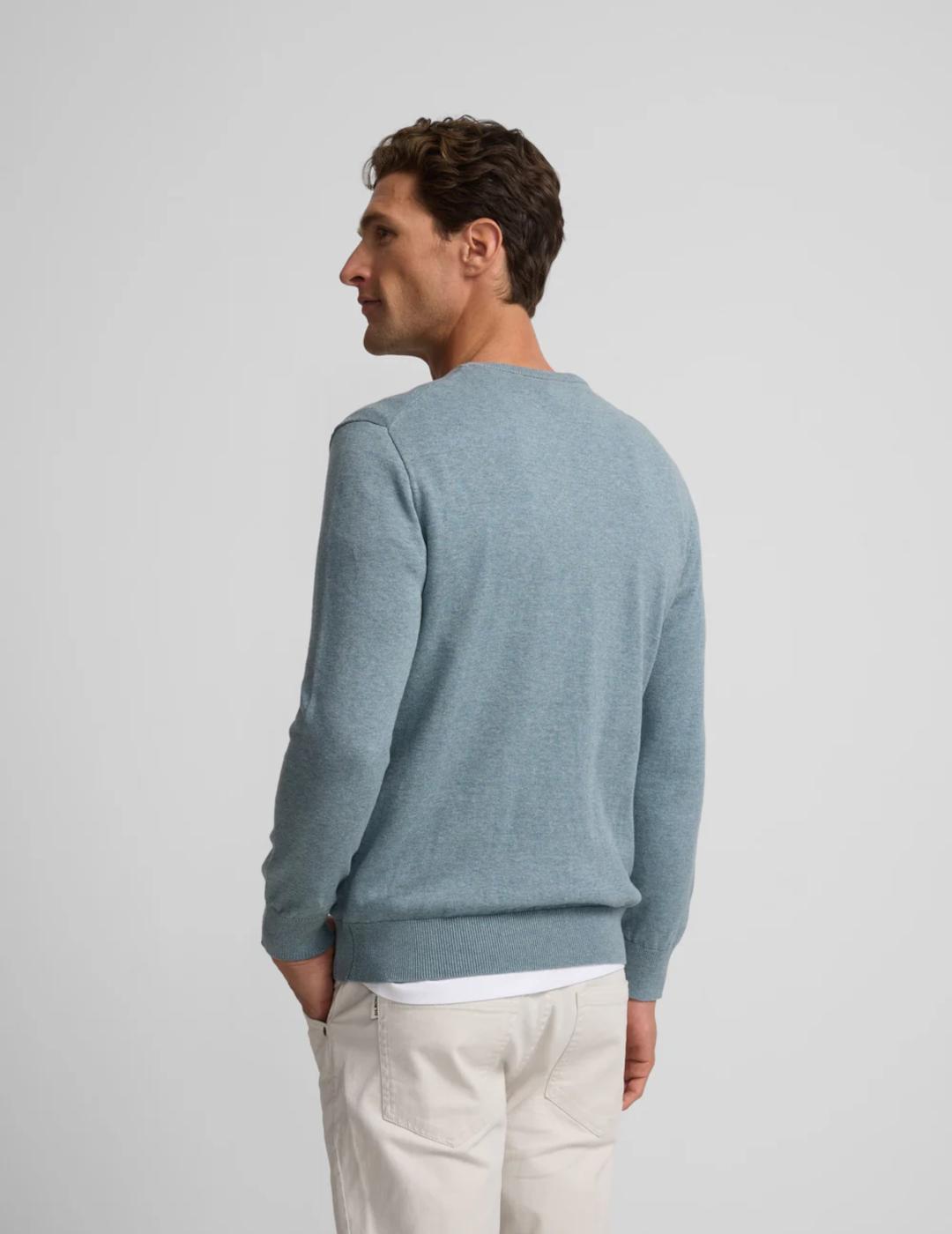 SILBON JERSEY AZUL ROUND NECK