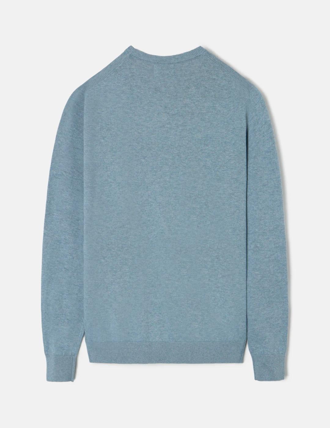 SILBON JERSEY AZUL ROUND NECK