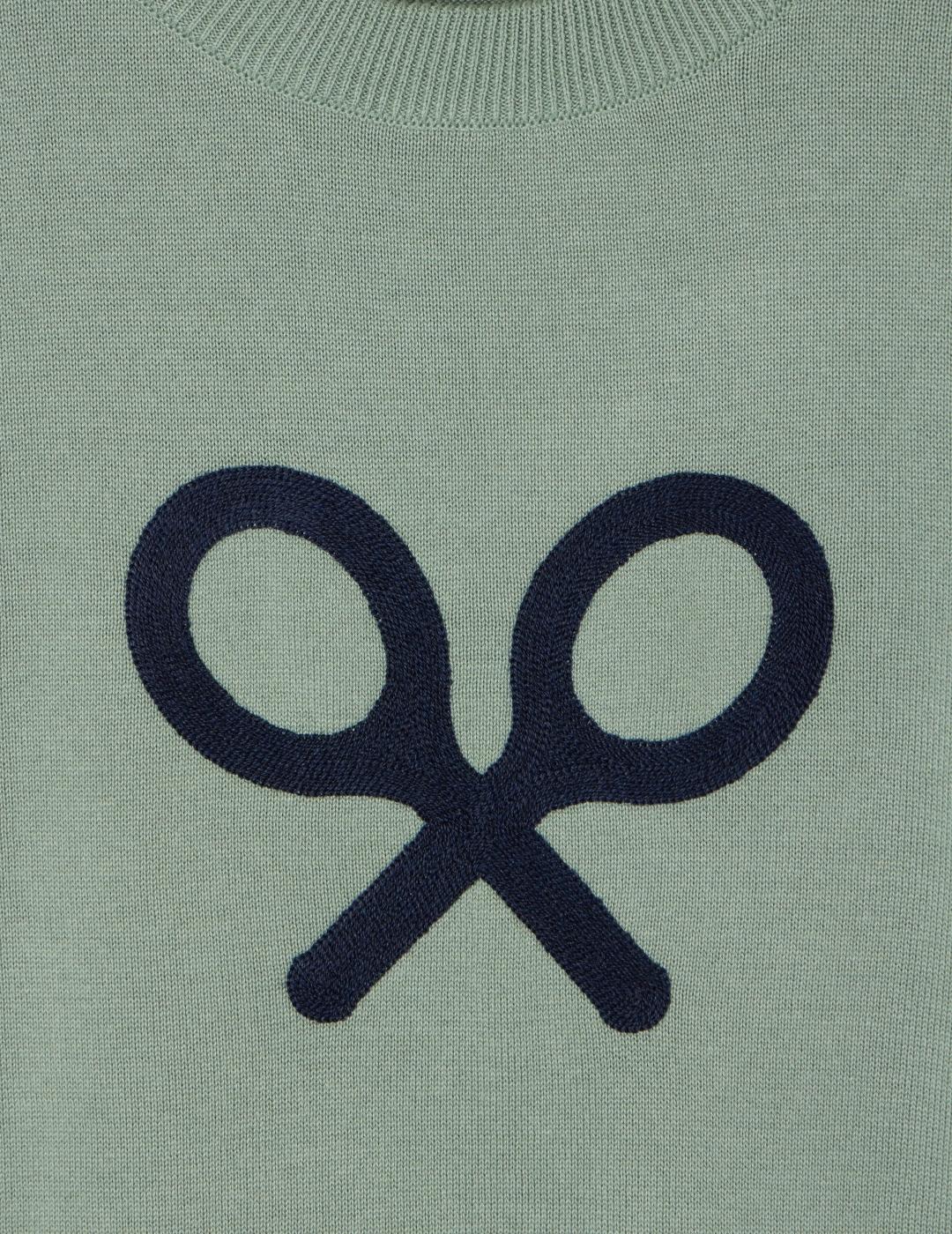 SILBON JERSEY VERDE RAQUETA FRONTAL