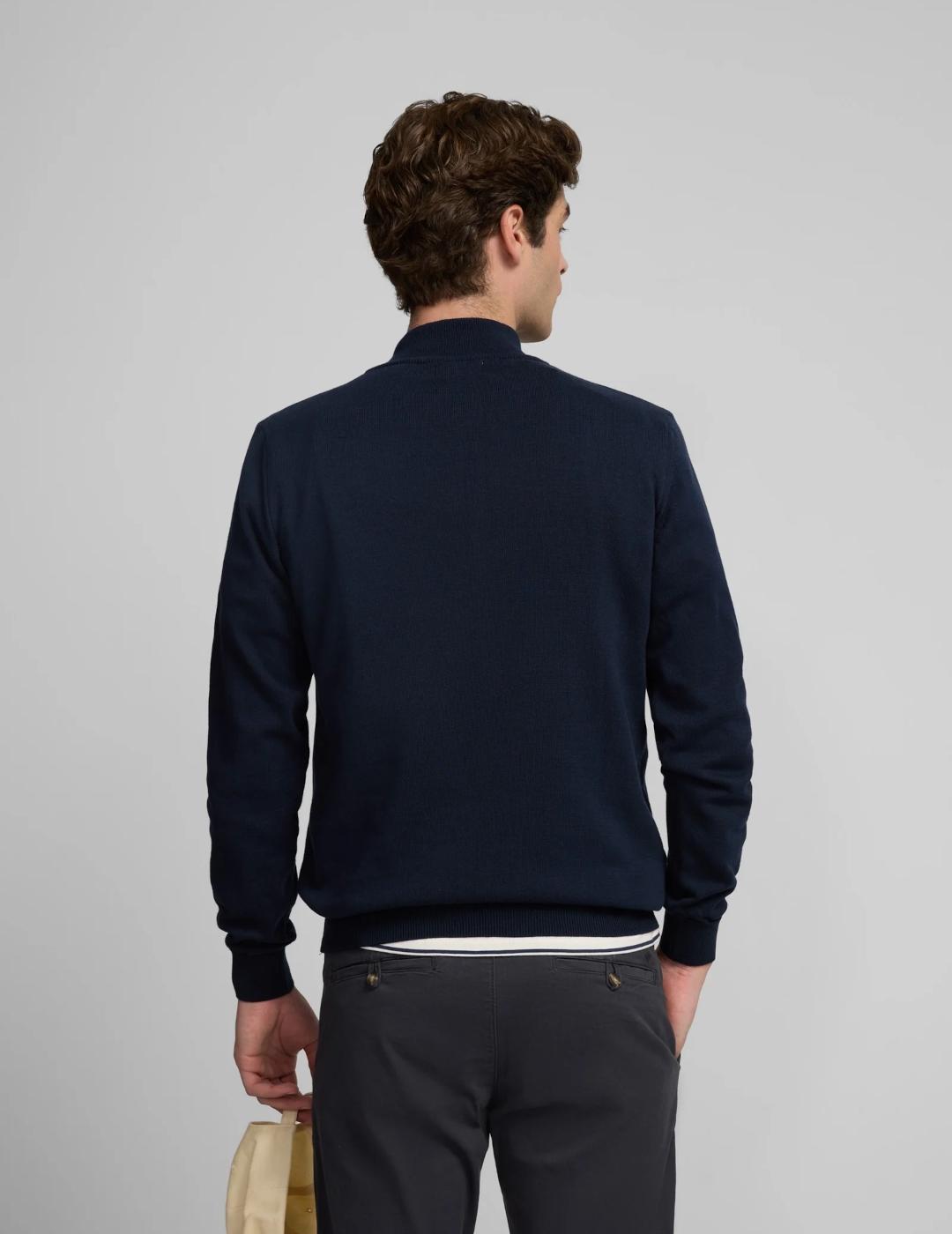 SILBON JERSEY ZIP MARINO