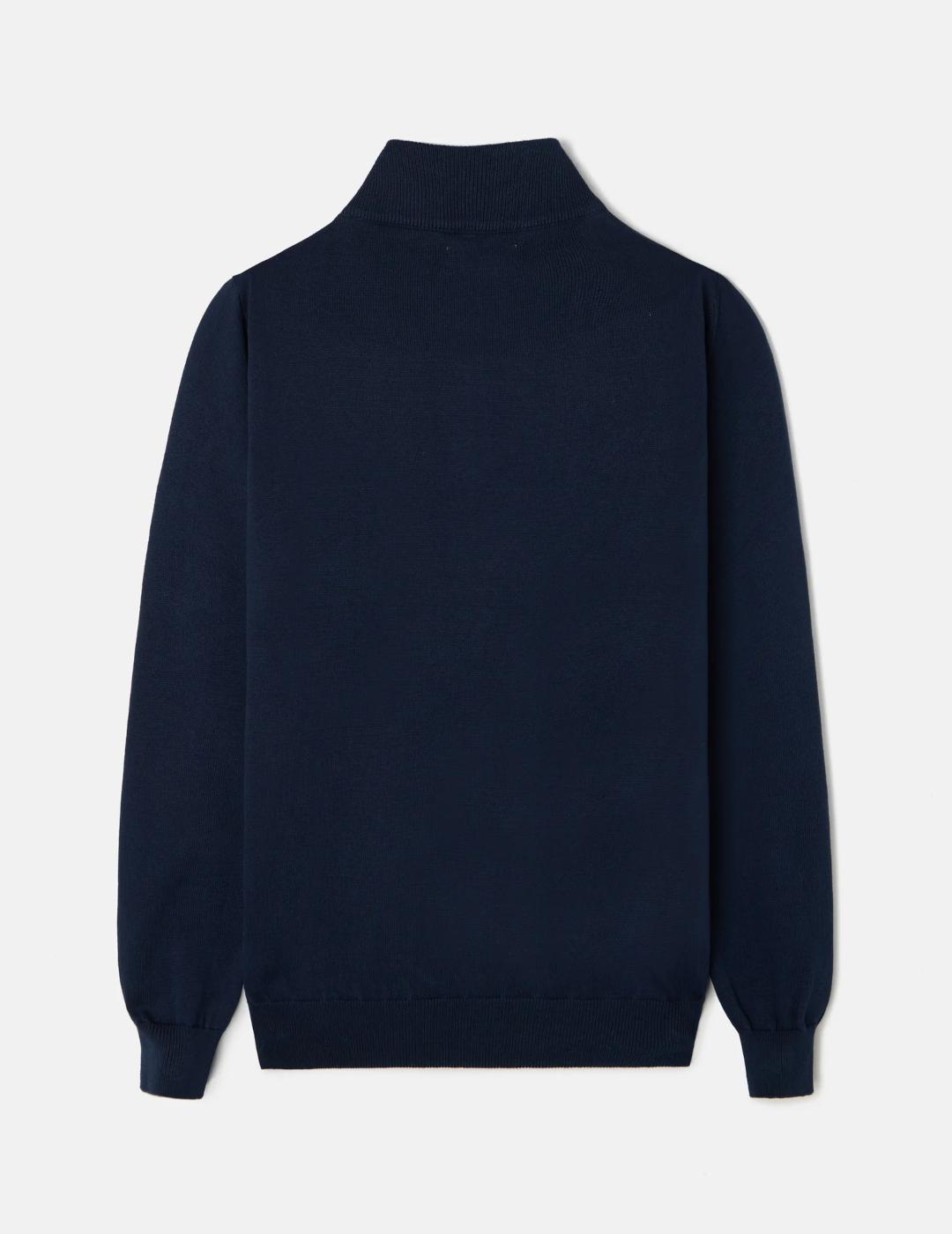 SILBON JERSEY ZIP MARINO