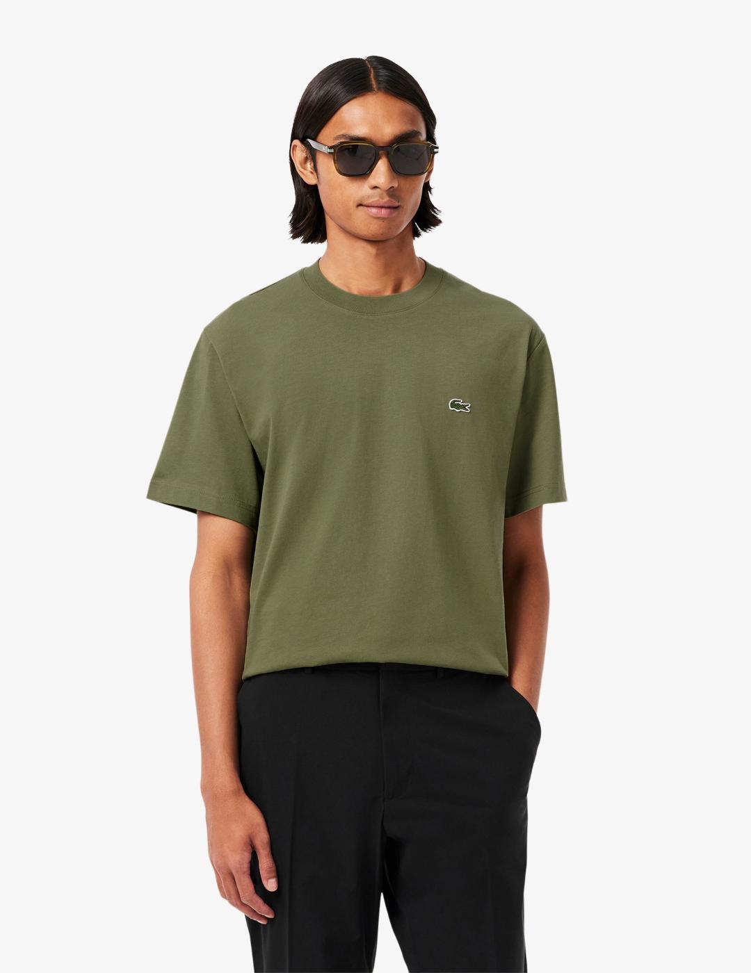 LACOSTE CAMISETA VERDE KAKI CLASSIC FIT