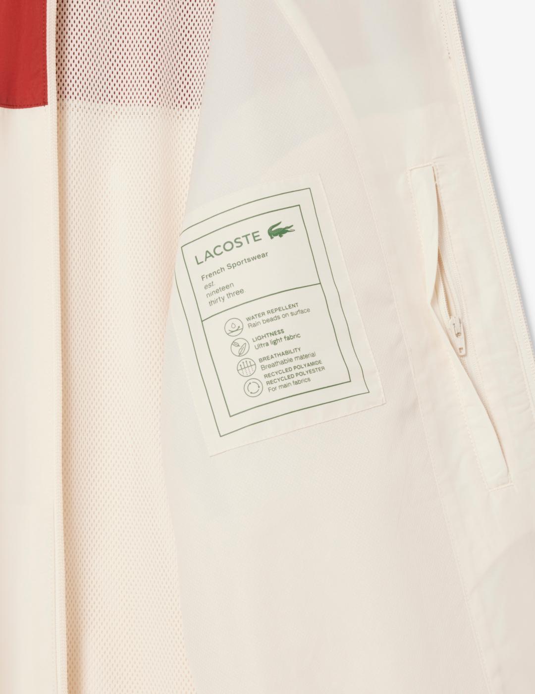 LACOSTE CHAQUETA CREMALLERA TEJA BEIGE