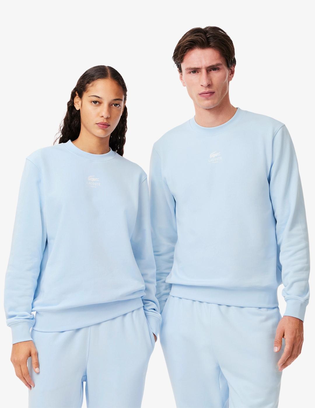 LACOSTE SUDADERA AZUL BEBE LOGO