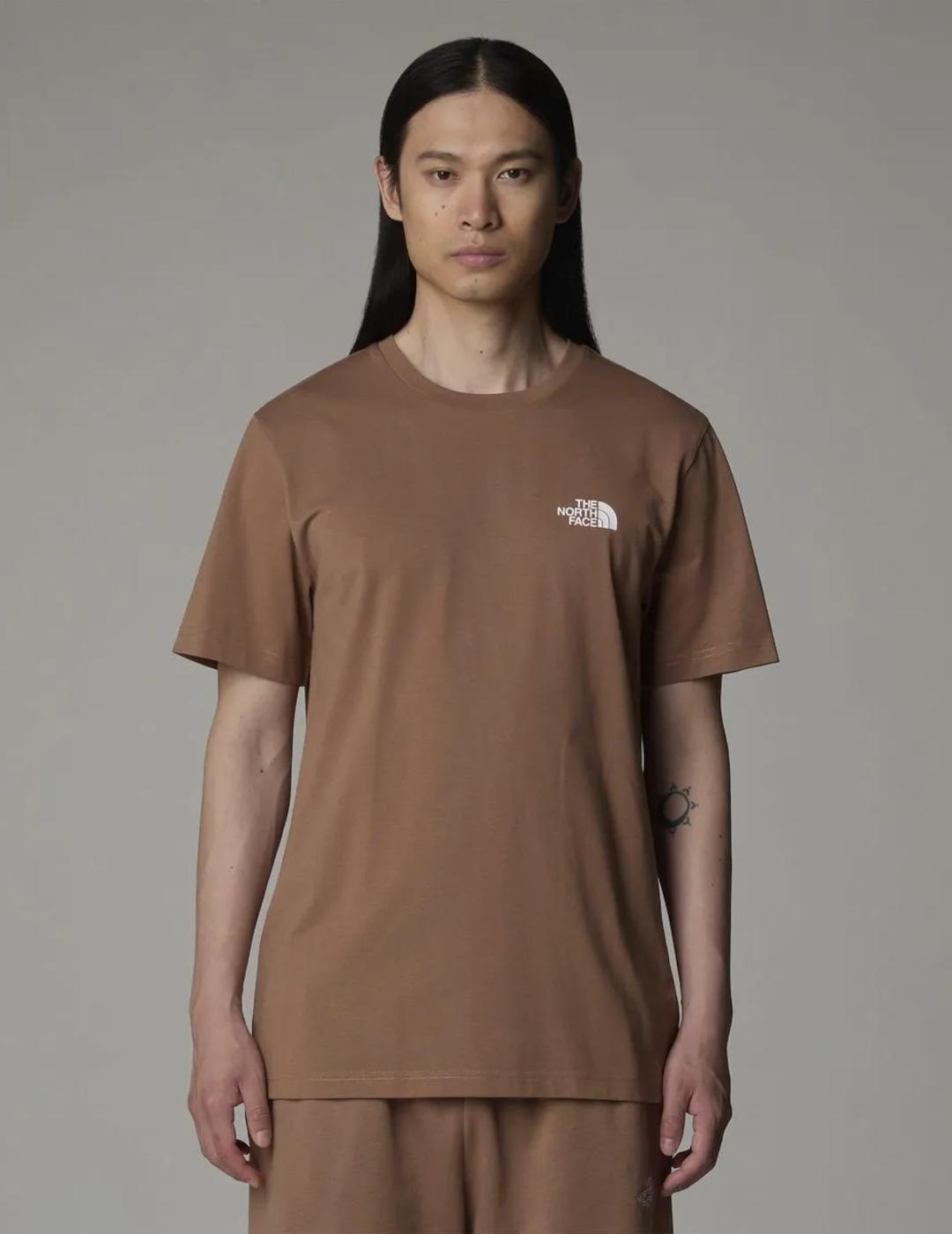 NORTH FACE CAMISETA MARRON SIMPLE DOME