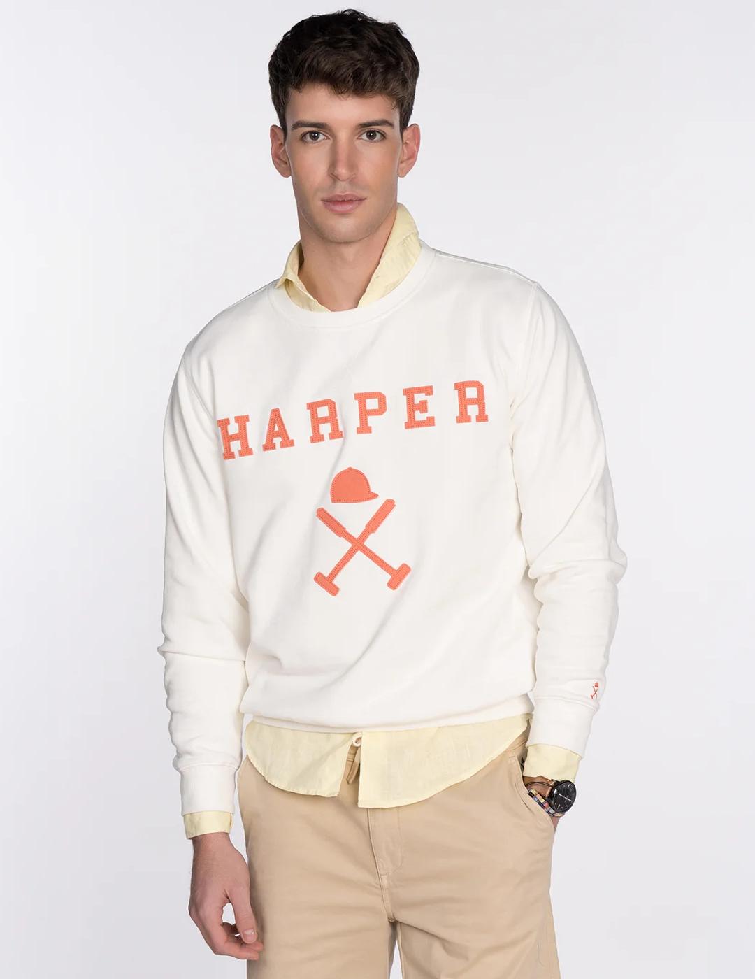 HARPER SUDADERA BLANCA NEW ENGLAND