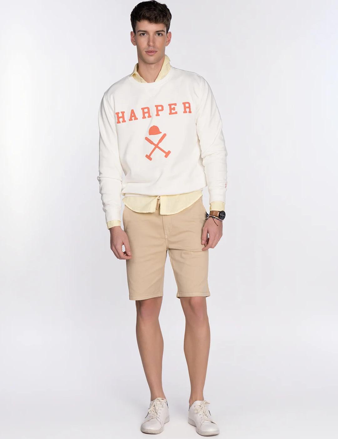 HARPER SUDADERA BLANCA NEW ENGLAND