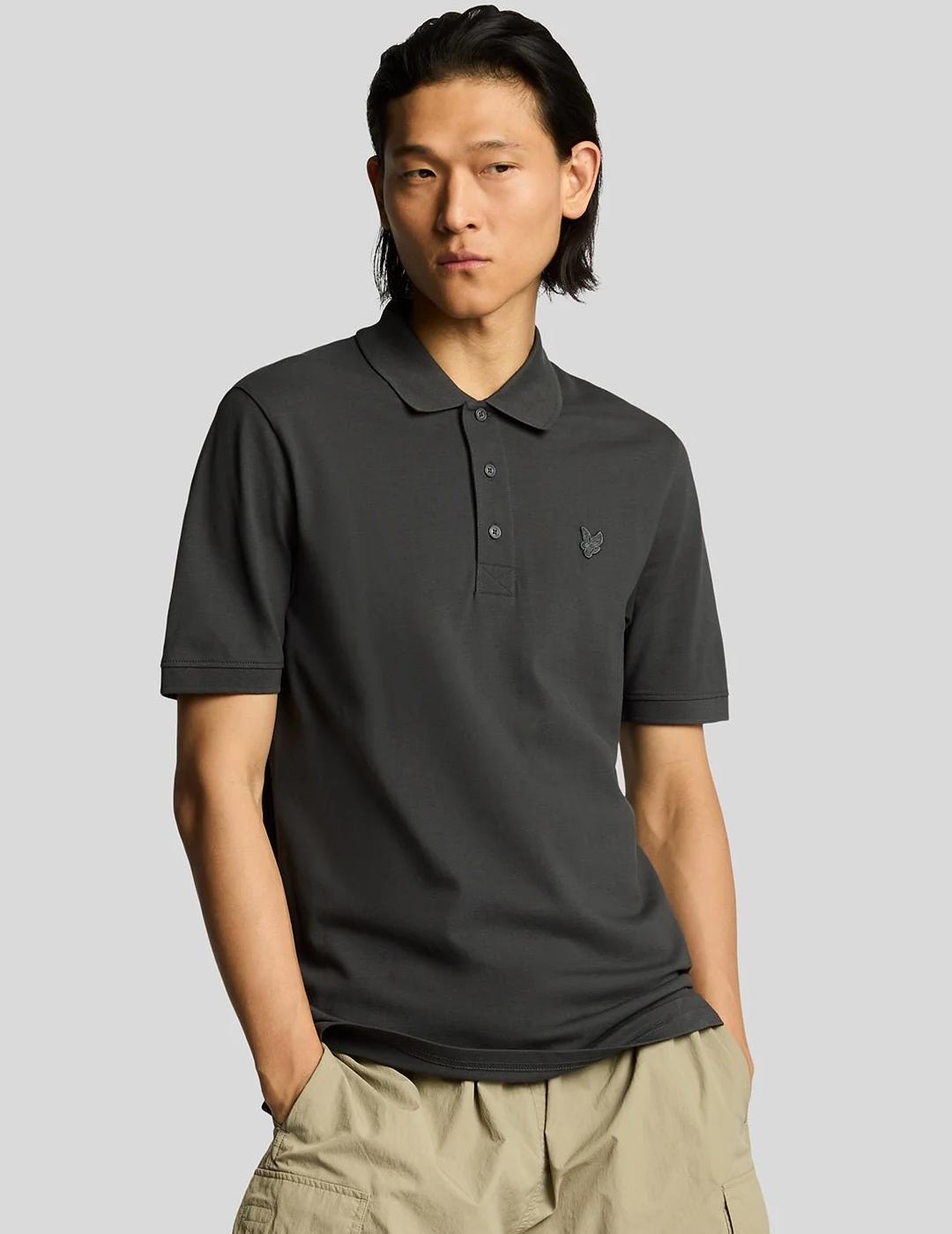 LYLE&SCOTT POLO GUNMETAL SUPERFINE