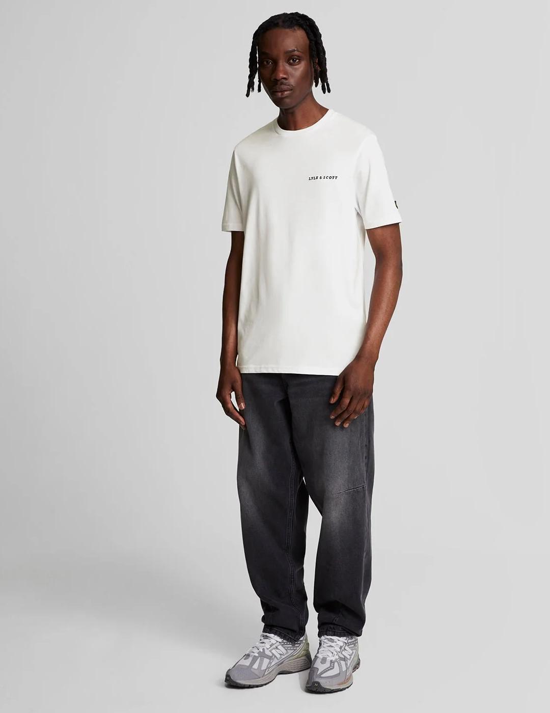 LYLE&SCOTT CAMISETA BLANCA EMBROIDERED