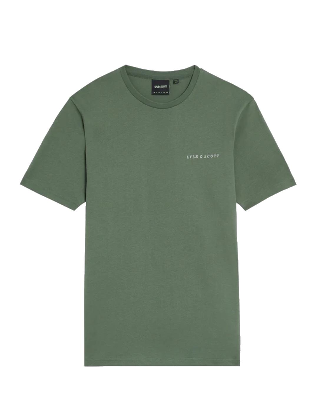 LYLE&SCOTT CAMISETA VERDE COVE EMBROIDERED