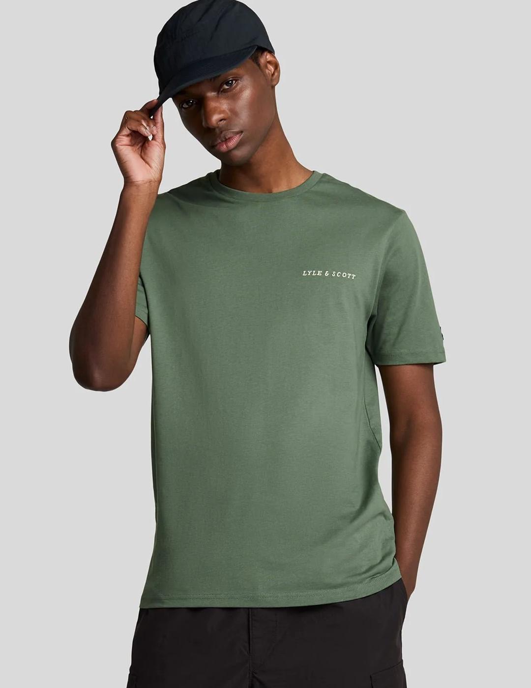 LYLE&SCOTT CAMISETA VERDE COVE EMBROIDERED