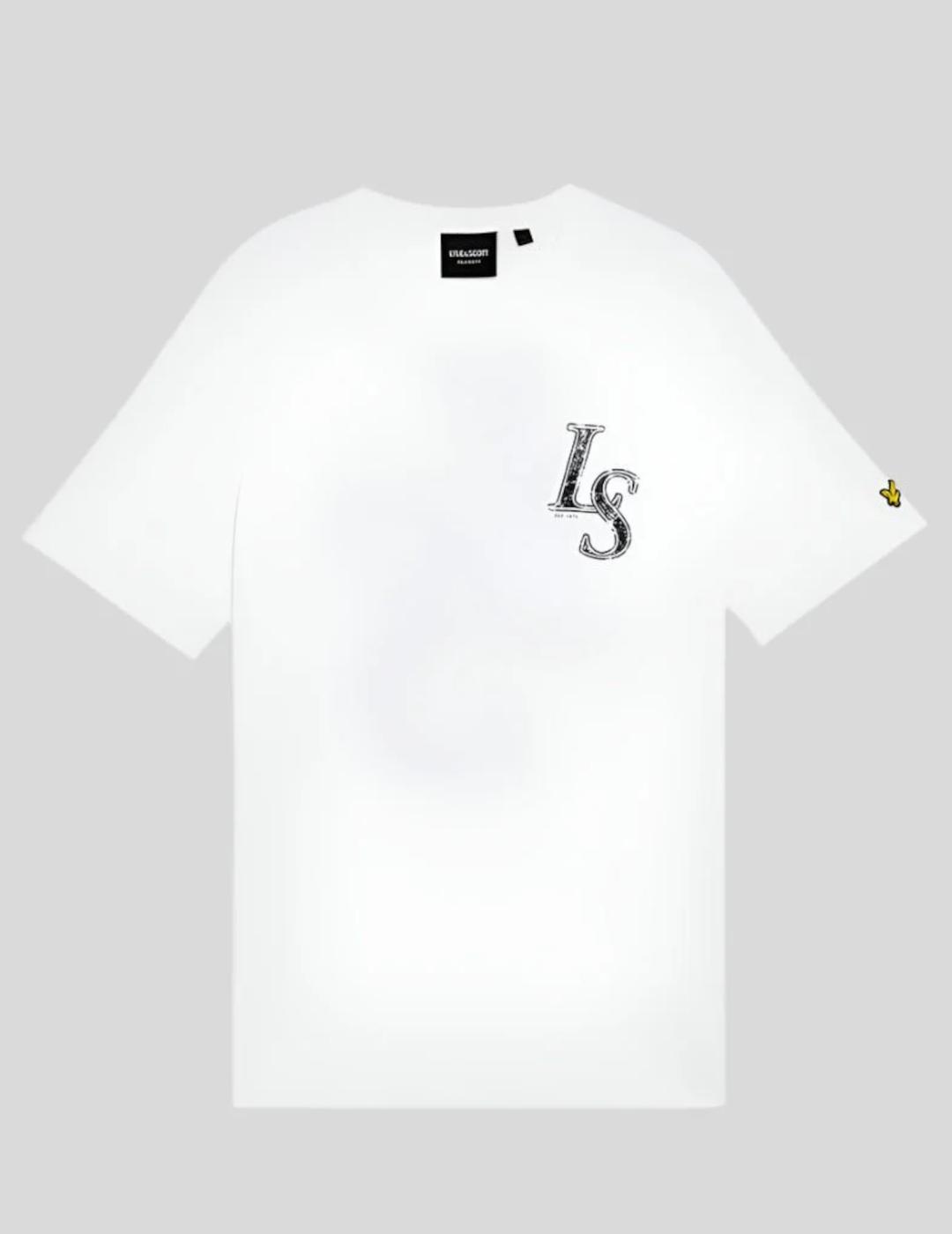 LYLE&SCOTT CAMISETA BLANCA EMBLEM GRAPHIC