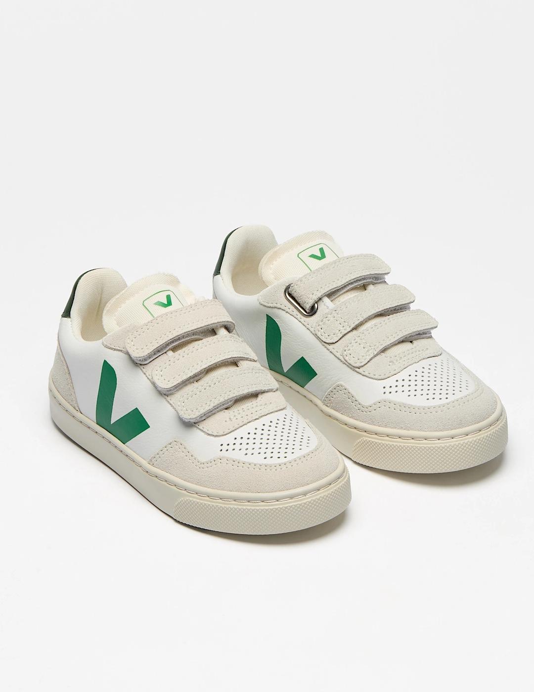 VEJA SMALL V-90 EXTRA WHITE EMERAUDE KIDS