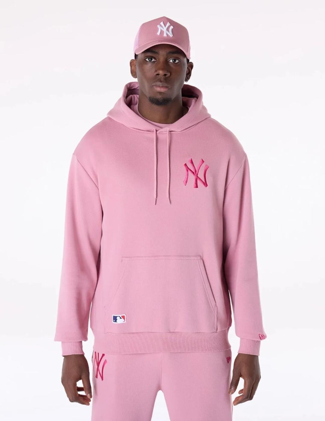 NEW ERA HOODIE OVERSIZE ROSA NY