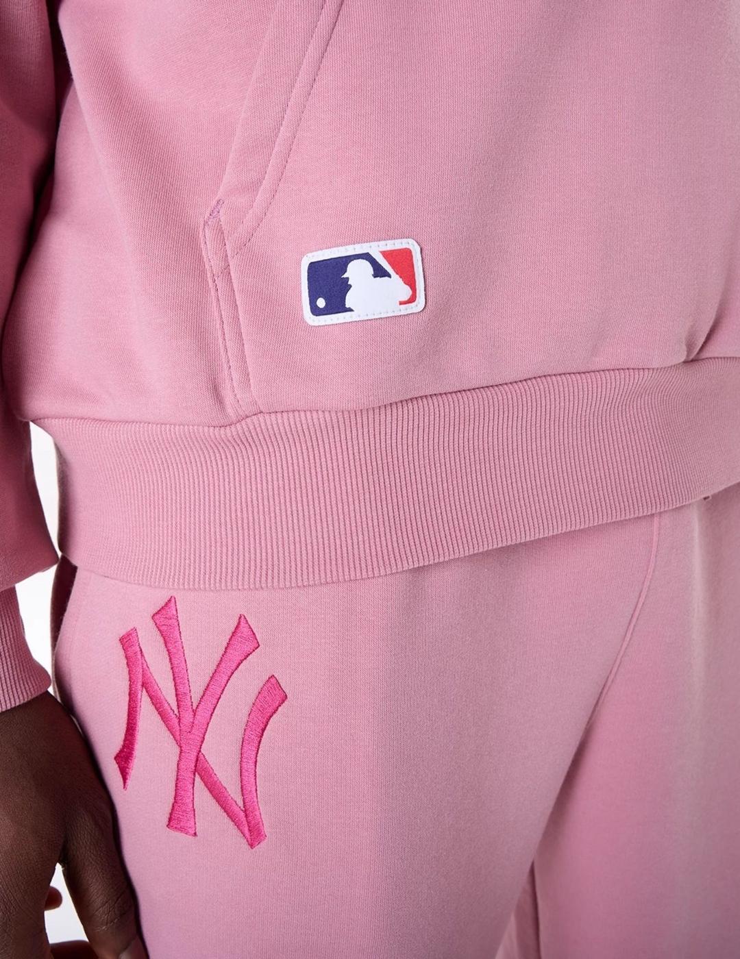 NEW ERA HOODIE OVERSIZE ROSA NY