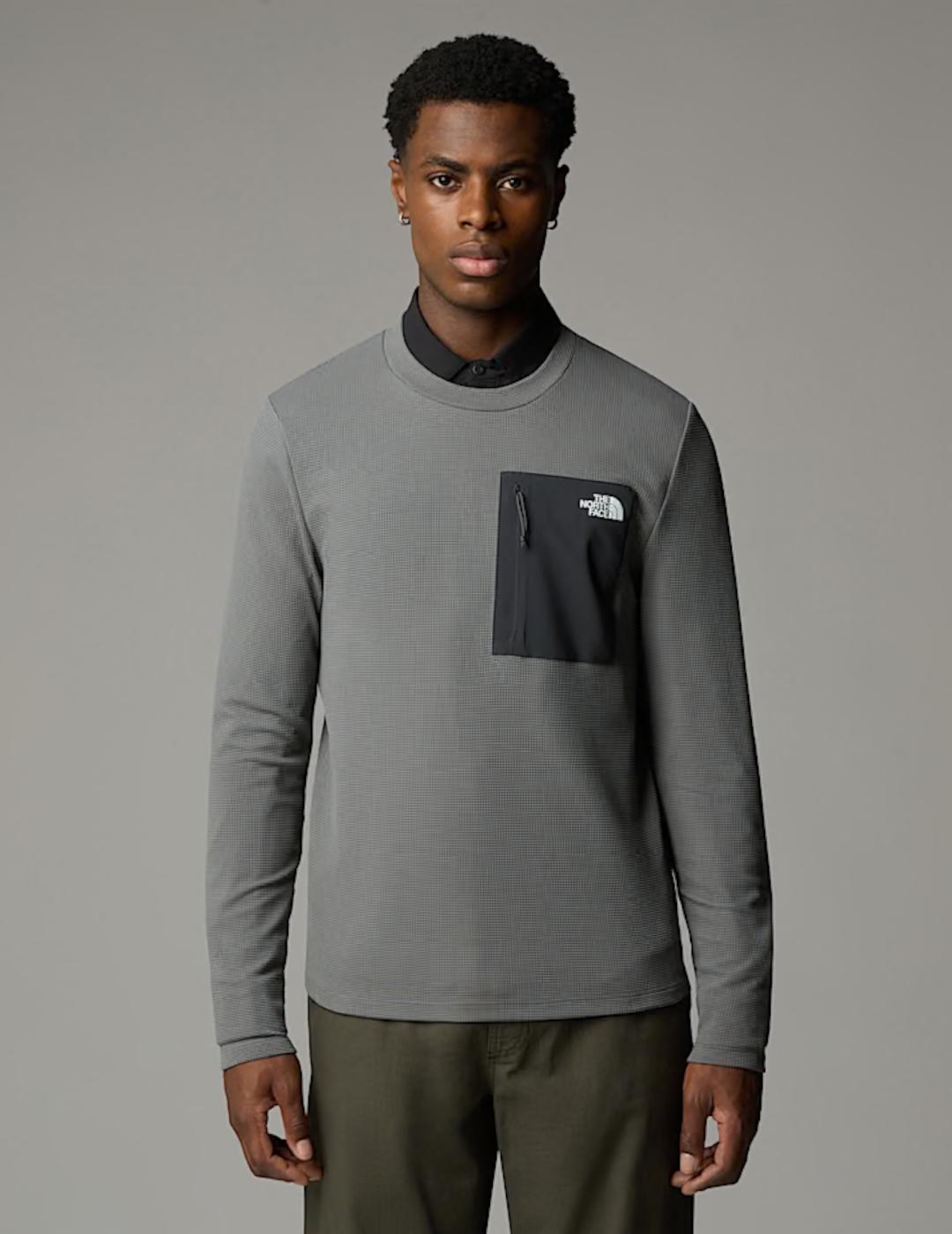 NORTH FACE SUDADERA GRIS KECHA