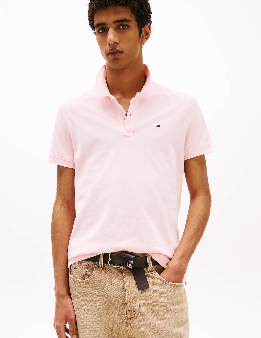 TOMMY POLO ROSA SLIM PLACKET