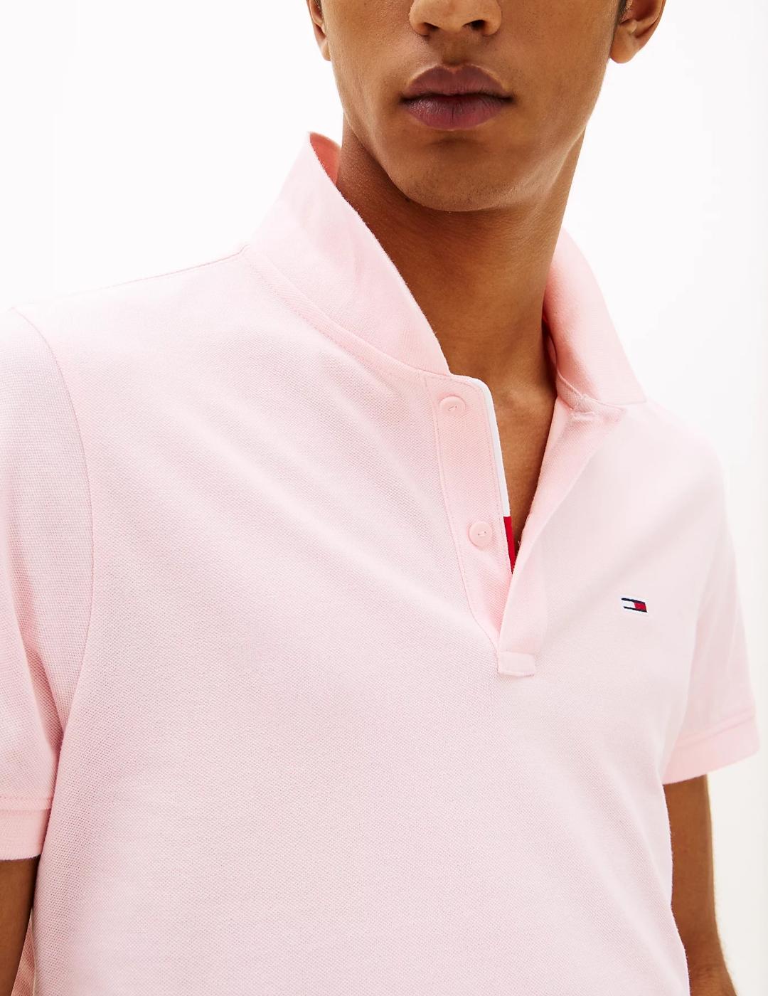 TOMMY POLO ROSA SLIM PLACKET