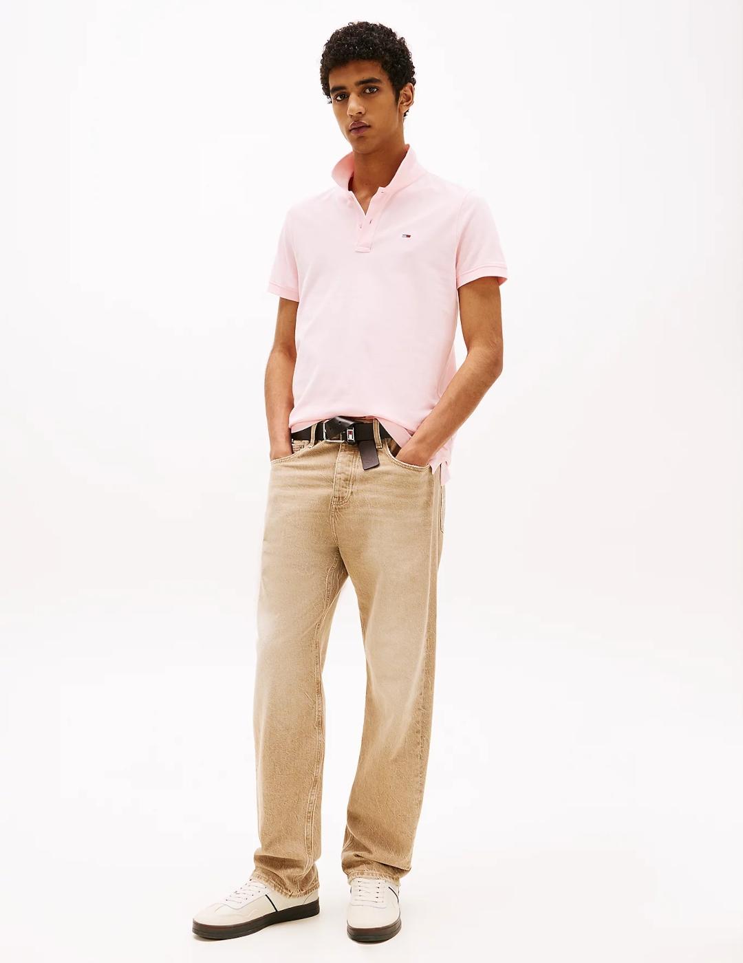 TOMMY POLO ROSA SLIM PLACKET