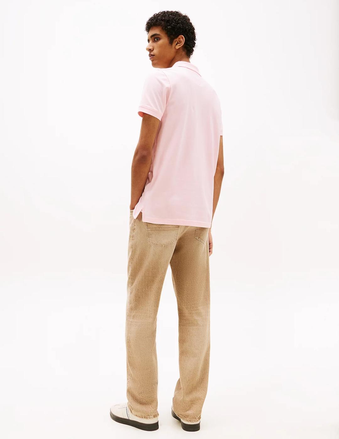 TOMMY POLO ROSA SLIM PLACKET