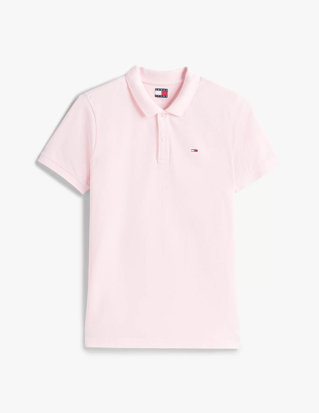 TOMMY POLO ROSA SLIM PLACKET