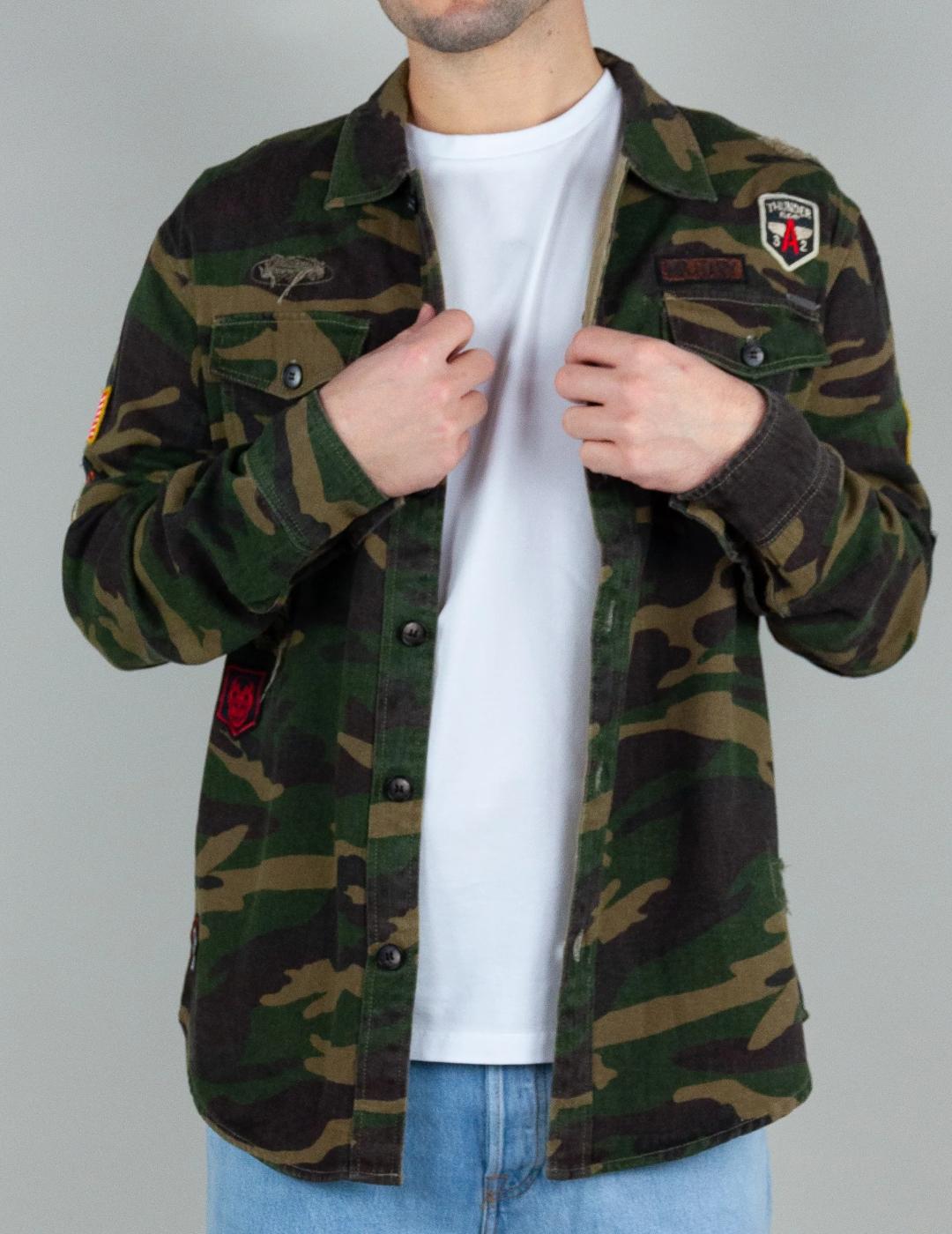 GIANNI LUPO SOBRECAMISA VERDE ARMY