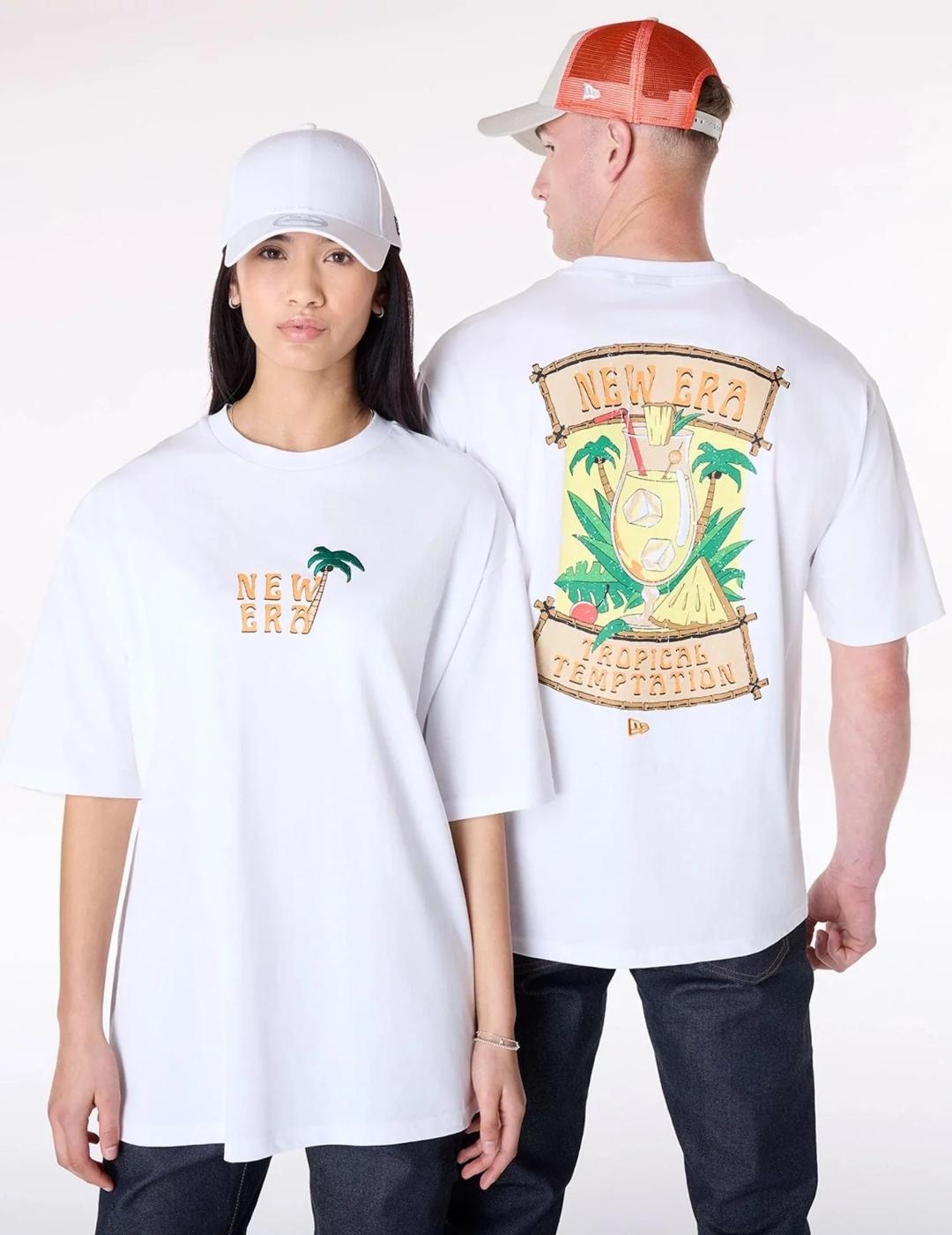 NEW ERA CAMISETA BLANCA DRINK OVERSIZE