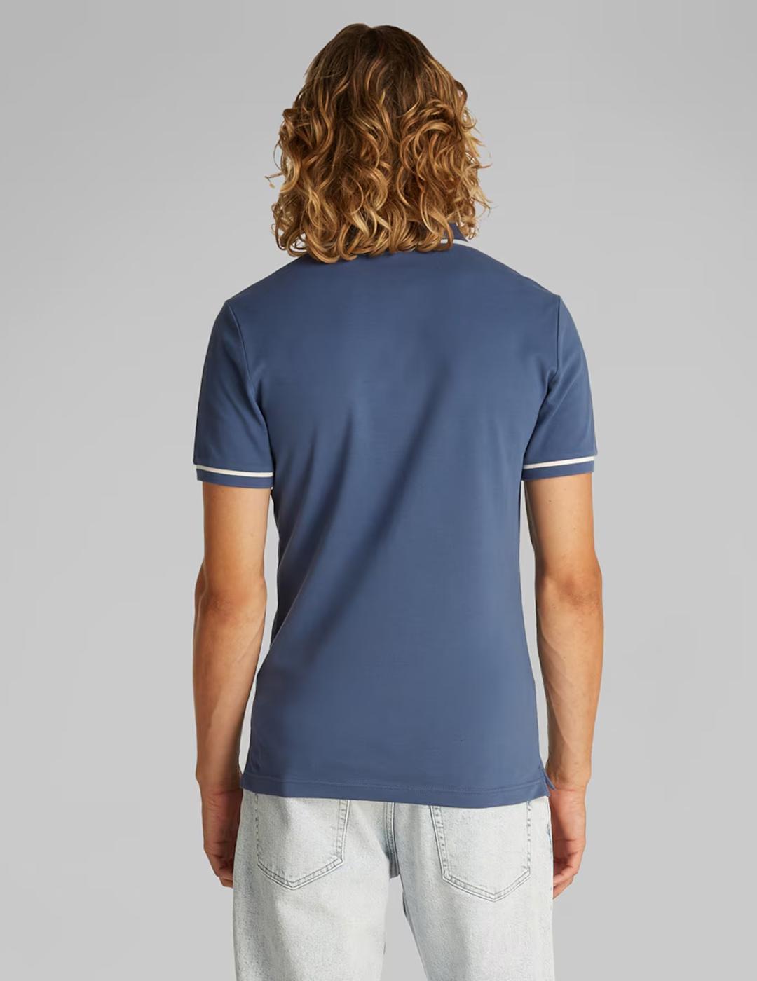 CALVIN KLEIN POLO AZUL INDIGO TIPPING