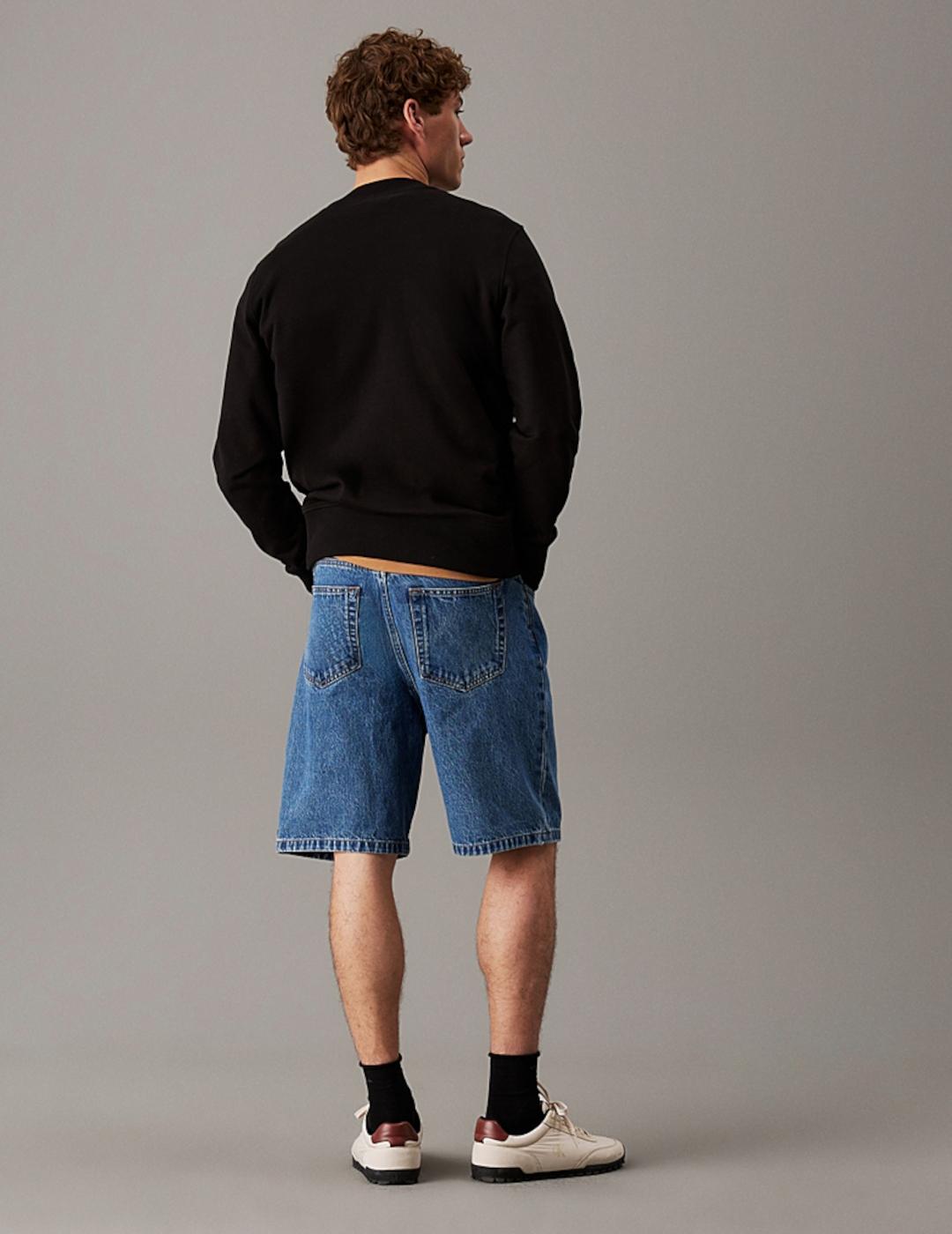 CALVIN KLEIN SUDADERA NEGRA LOGO NARANJA SHADOW